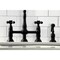 Kingston Brass KS1270AXBS Heritage Bridge Kitchen Faucet W/ Brass Sprayer, Matte Black KS1270AXBS - alternate 4